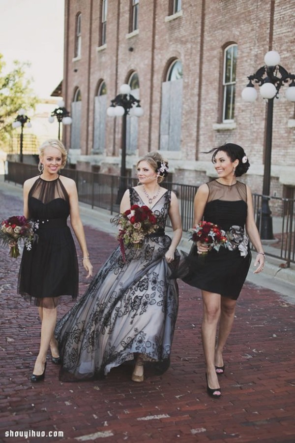 Who said a black wedding dress must be white, sexy and elegant