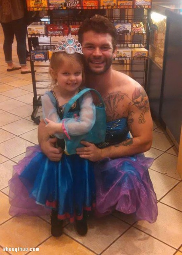 Uncle of the Year, a strong man dressed as Cinderella! 