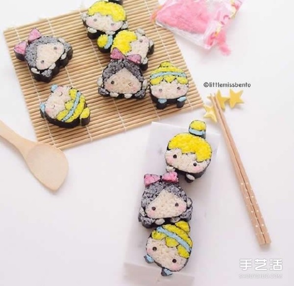 Cute Japanese cartoon sushi pictures will make you reluctant to eat them! 