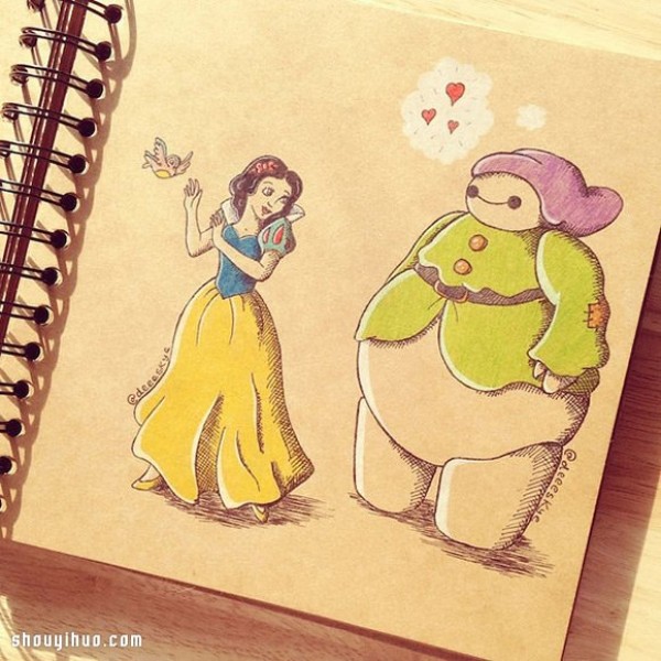 Baymax cosplays into classic Disney characters