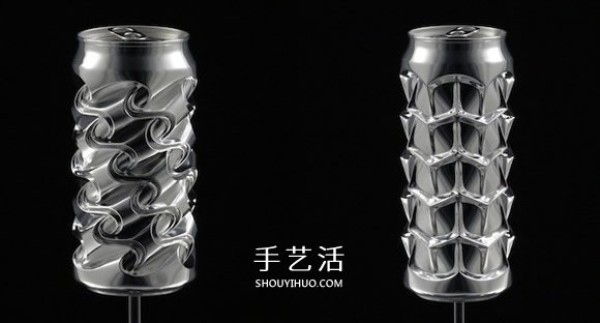 Amazing finger skills turn cans into works of art with bare hands! 