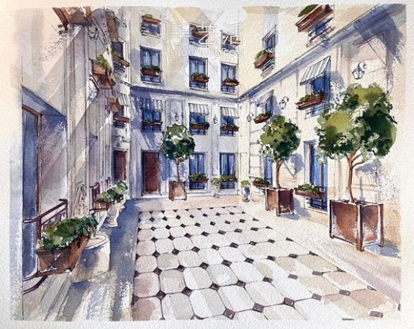 Exquisite watercolor captures the magic of strolling through Europes ancient cities