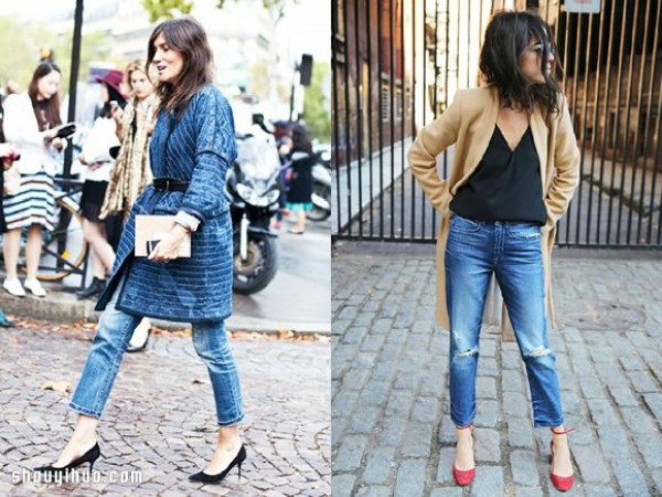 Fashionable ways for girls to wear various jeans