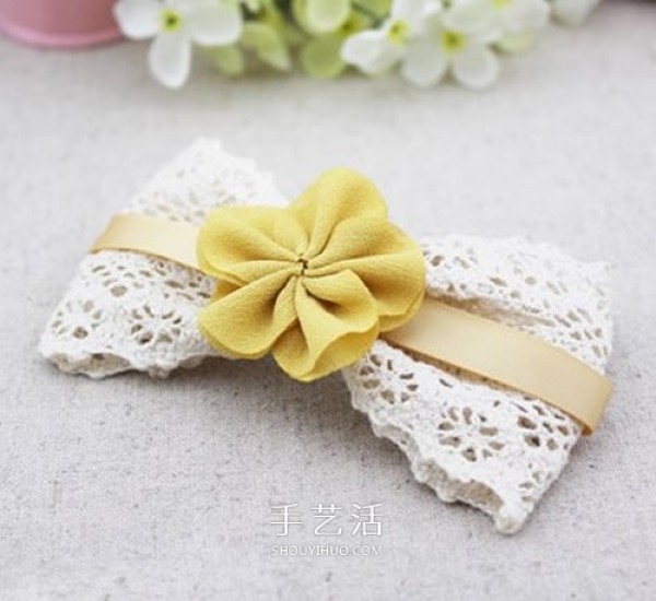 How to make chiffon flowers, homemade chiffon flower hairpin