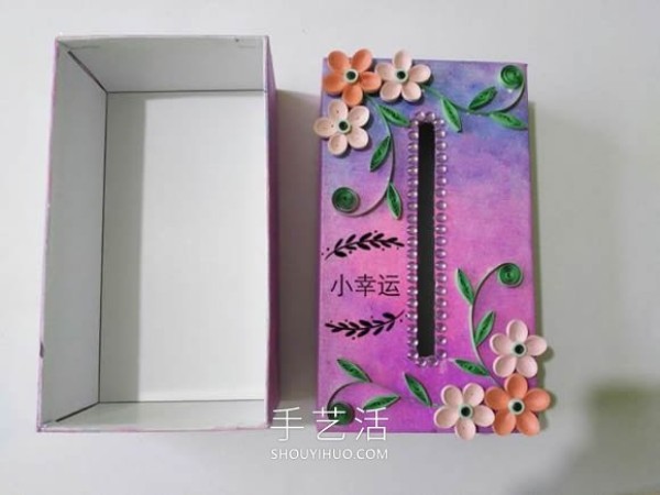 Tutorial on how to use empty carton waste to make beautiful tissue boxes