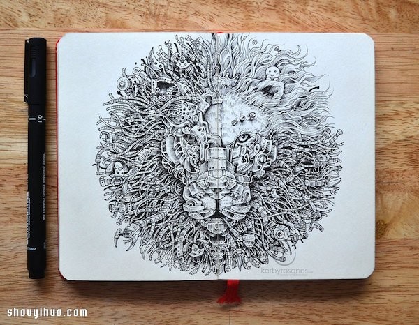 Ordinary black pens can draw imaginative and exquisite paintings