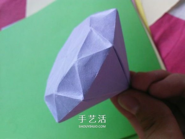 How to fold a 3D origami diamond into an oversized gift for your girlfriend