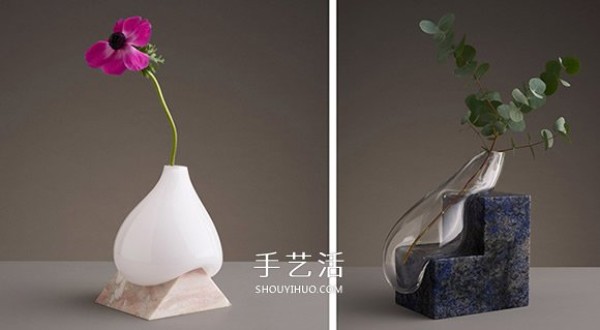 Be a lazy vase! A glass sculpture in which fragility and hardness depend on each other