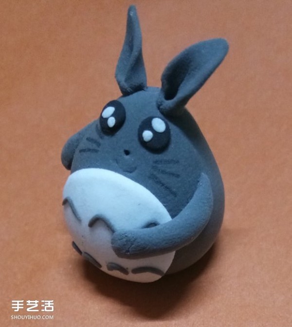 How to use ultra-light clay to make Totoro, ultra-light clay Totoro tutorial illustration