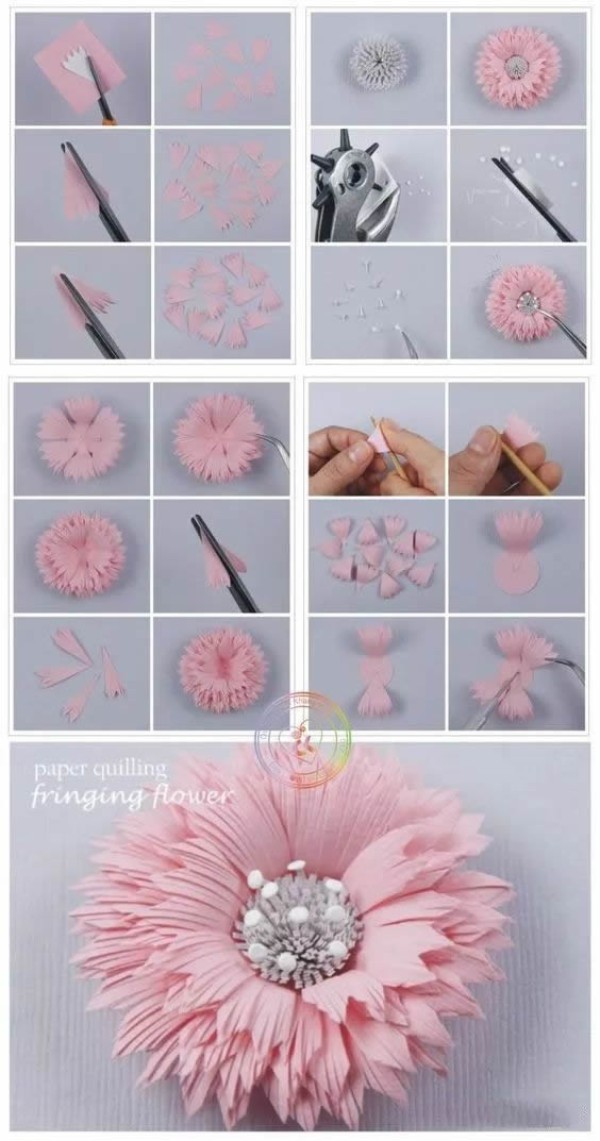 How to make handmade paper flowers with many beautiful paper flowers with complete illustrations