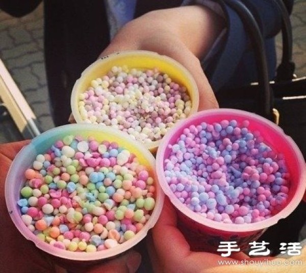 Lovely pearl ice cream with beautiful color