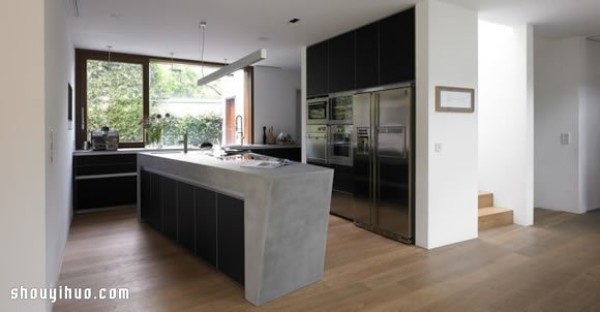 A kitchen that perfectly interprets the personality and soul of composite materials