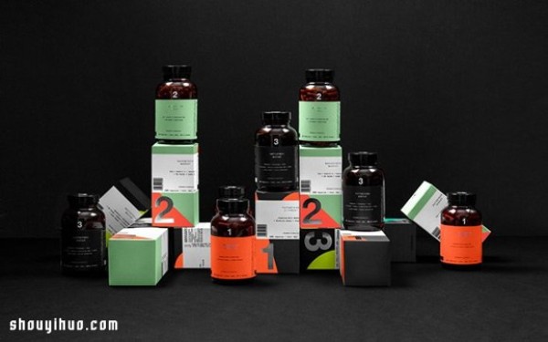 Colorful nutritional supplements with avant-garde and novel packaging design