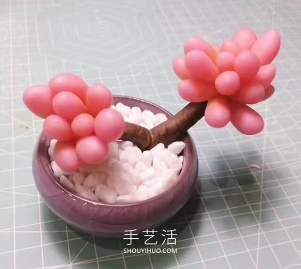 Beautiful and realistic peach eggs! Ultra-light clay DIY succulent tutorial