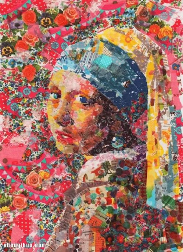 The worlds classic paintings made by DIY using colorful paper tapes