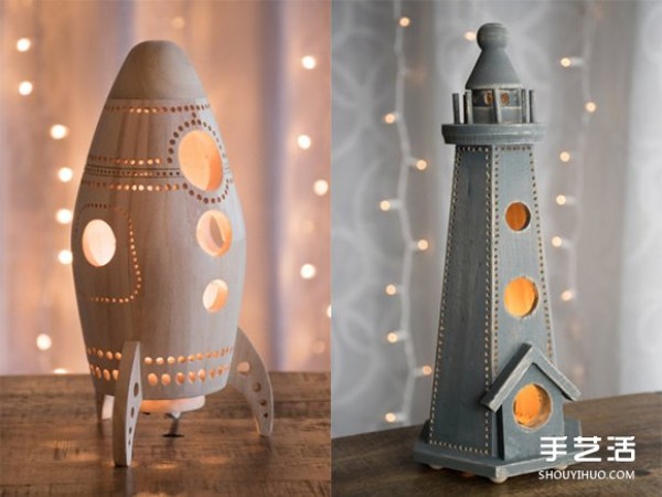 A romantic beacon at home! Fairytale wood lamp design that lights up the night