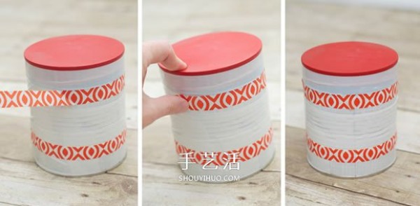 Tutorial on how to make toy drums from milk powder cans