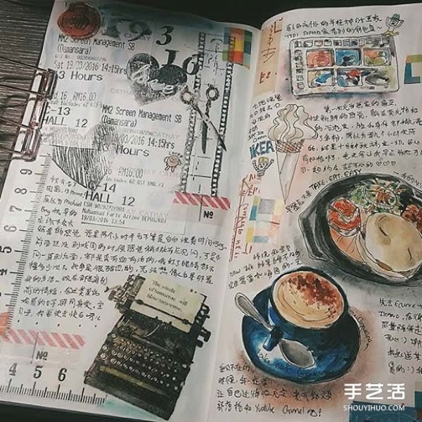 Girls warm daily hand-painted ideal notebook