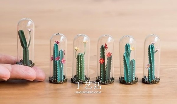 A plant that can definitely be kept alive! Paper-carved glass potted plants in the mini world