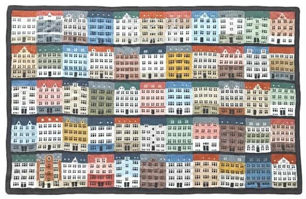 Hand-woven blanket, inspired by Copenhagens colorful and unique architecture