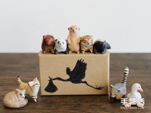 Animal-shaped mini clay dolls, super small and cute clay doll works