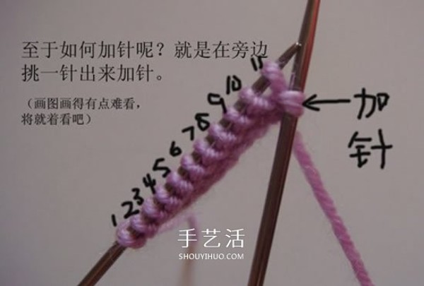 The knitting method of high shoe tube baby shoes and stick knitting baby warm woolen shoes