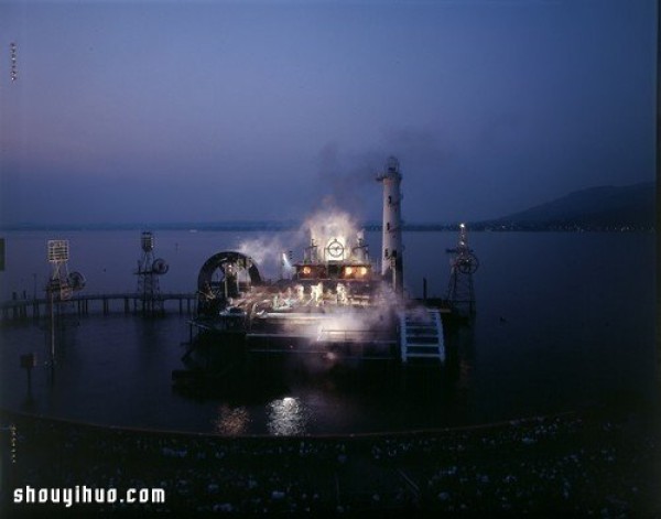 The magnificent water opera house on Lake Constance in Austria