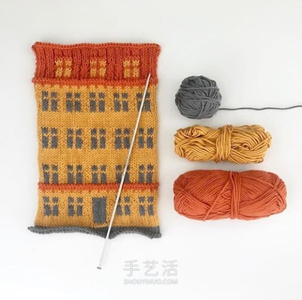 Hand-woven blanket, inspired by Copenhagens colorful and unique architecture