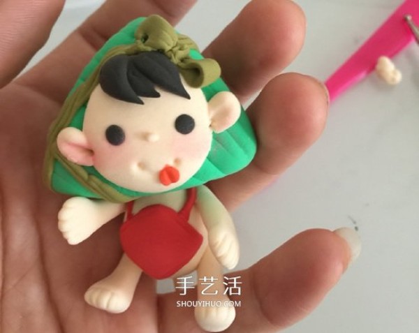 Illustrated Tutorial on Handmade Zongzi Fuwa with Super Light Clay