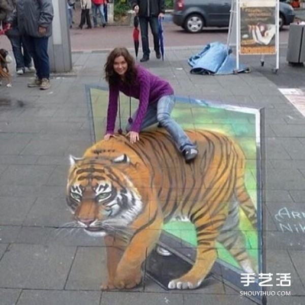 Street 3D three-dimensional paintings, appreciate 3D street graffiti pictures