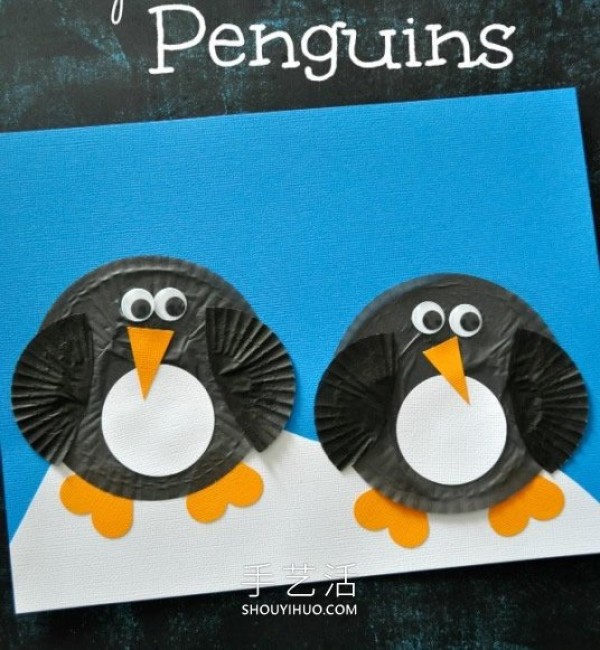 Tutorial for young children to make hand-made penguin stickers