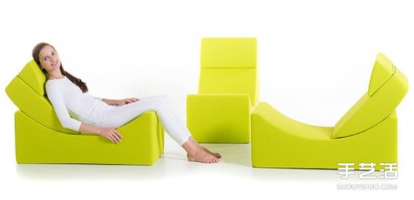 The ever-changing building block sofa design allows you to adjust it to a comfortable angle