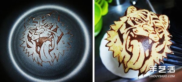 An edible canvas: How to make exquisite hand-painted tiger pancakes