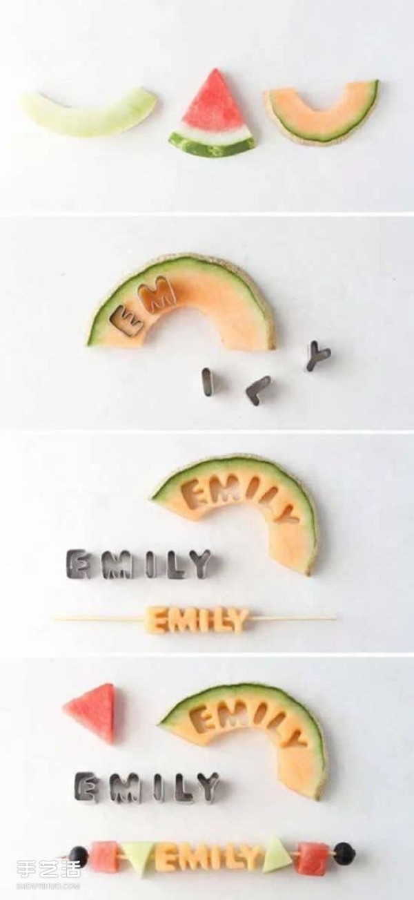 Creative fruit DIY pictures are very eye-catching when making fruit platter