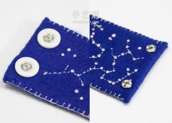 Love the beautiful starry sky! How to make handmade fabric starry sky wristband