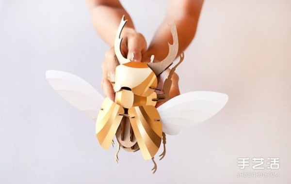 3D insect paper sculptures allow you to regain the fun of hand-making through puzzles