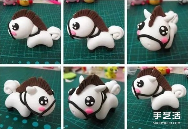 Ultra-light clay cartoon pony tutorial, hand-made clay pony illustrations