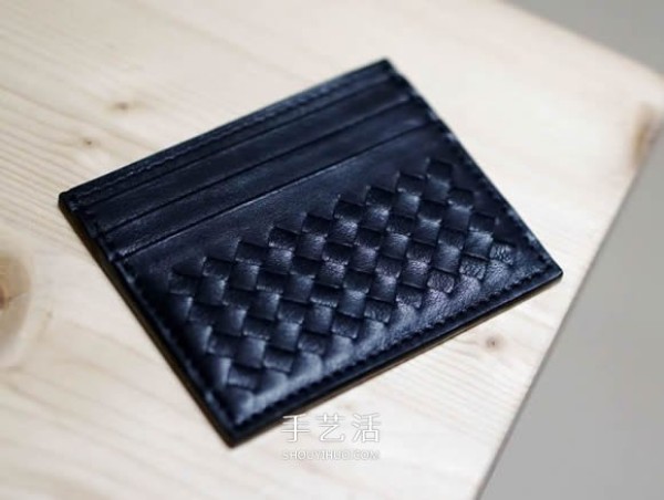 How to make a homemade leather woven card holder, fashionable mens style! 