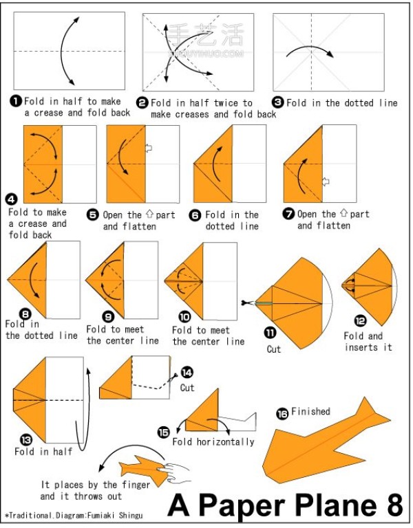 The swallows are back! Tutorial for children to make origami swallow airplane by hand