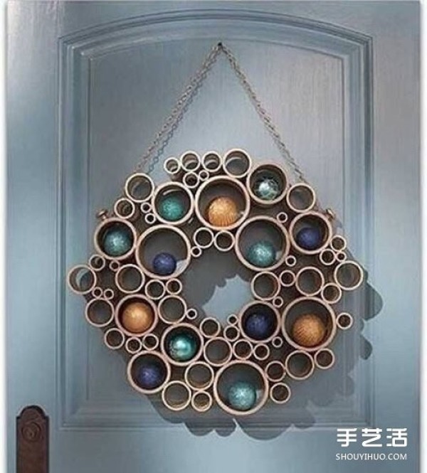 How to use PVC pipes to make PVC pipes to make beautiful door decorations