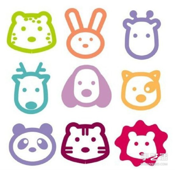 Cute animal simple drawing handbook material pictures, all available in black, white and color! 