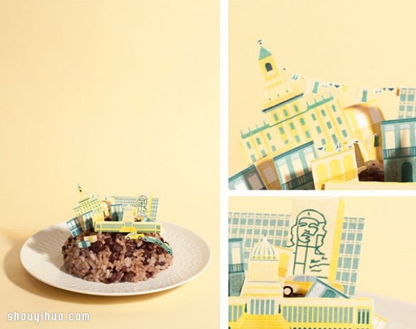 Brunch City A mini city that combines food and illustrations