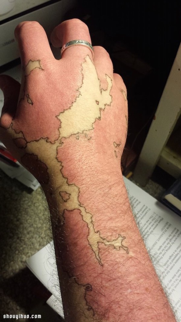 Inspirational Birthmark Brother, draw a world map of your own! 