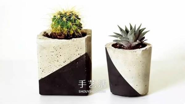 The process of making flower pots with cement is simple and has a healing effect! 