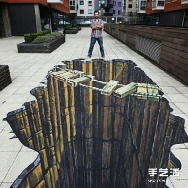 Street 3D three-dimensional paintings, appreciate 3D street graffiti pictures