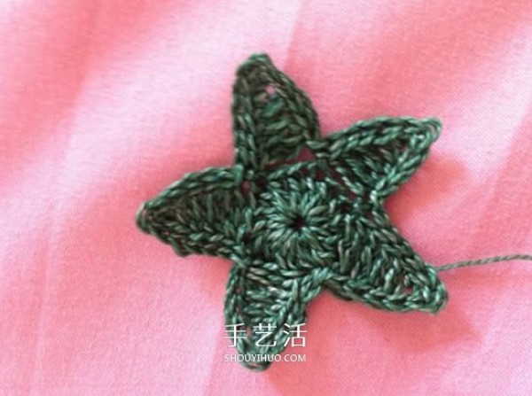 How to knit a five-pointed star, crochet small star diagram