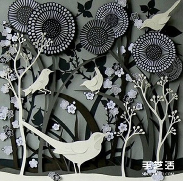 Pictures of complex paper carving works of art and exquisite paper carving works by novices