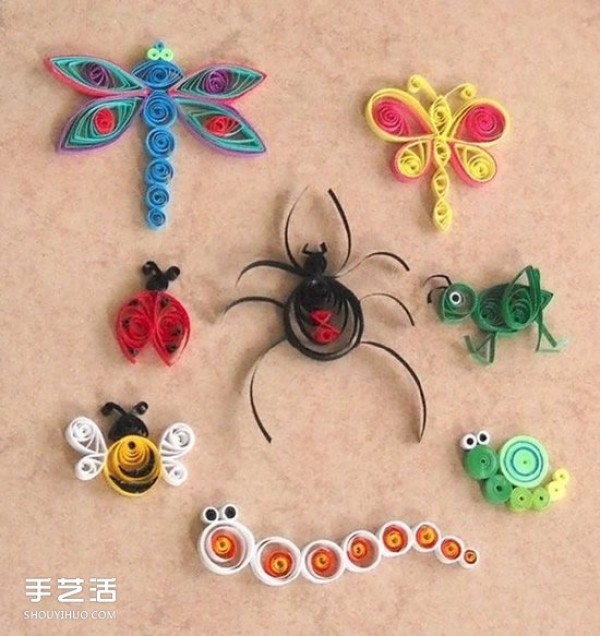 Simple and cute quilling paper pictures suitable for novice rolling paper patterns