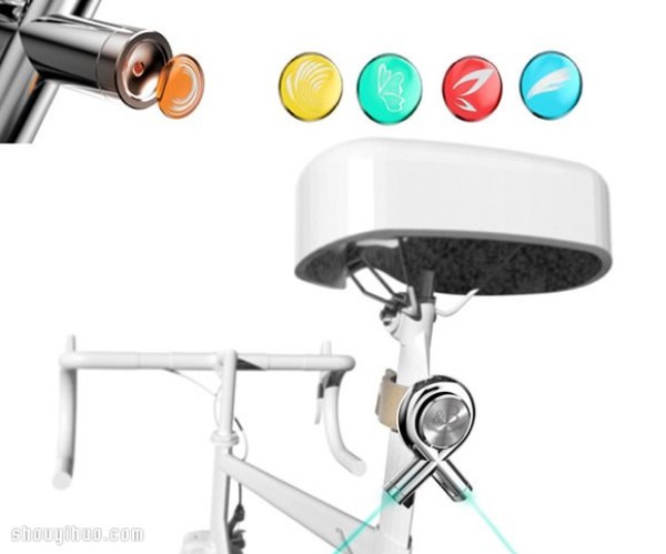 &B Cool concept design of laser beam projection bicycle light