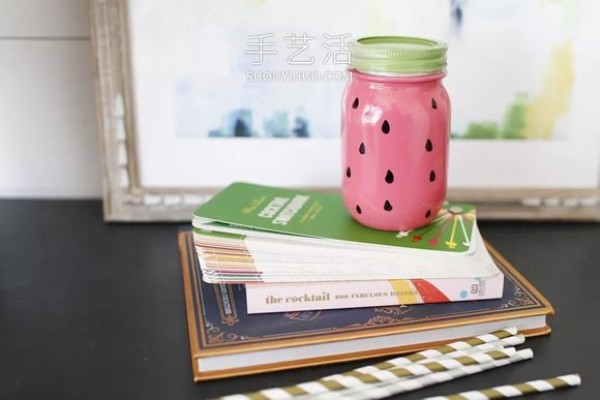 DIY summer watermelon mason jar making tutorial